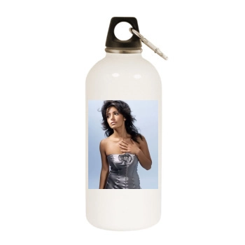 Sarah Shahi White Water Bottle With Carabiner