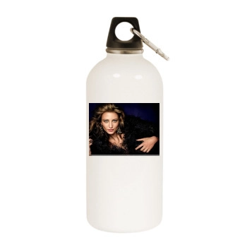 Scarlett Johansson White Water Bottle With Carabiner