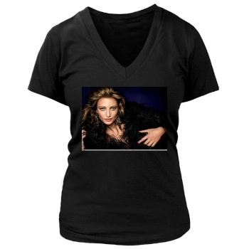 Scarlett Johansson Women's Deep V-Neck TShirt