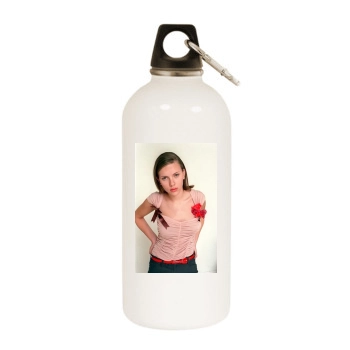 Scarlett Johansson White Water Bottle With Carabiner