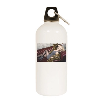 Scarlett Johansson White Water Bottle With Carabiner