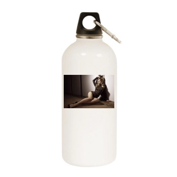 Scarlett Johansson White Water Bottle With Carabiner