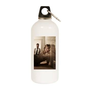 Sienna Miller White Water Bottle With Carabiner