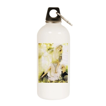 Sienna Miller White Water Bottle With Carabiner