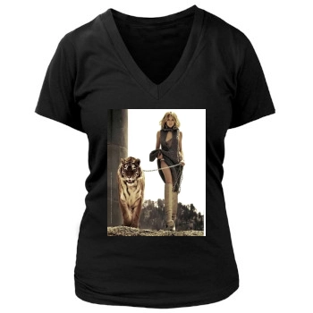 Sienna Miller Women's Deep V-Neck TShirt