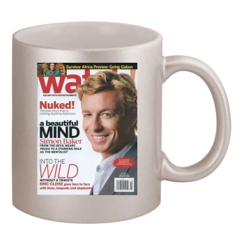 Simon Baker 11oz Metallic Silver Mug