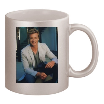 Simon Baker 11oz Metallic Silver Mug