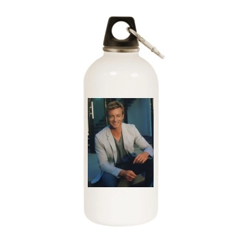 Simon Baker White Water Bottle With Carabiner