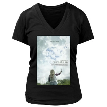 Fighting the Sky (2017) Women's Deep V-Neck TShirt