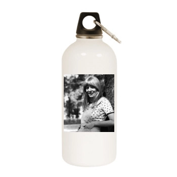 Alison Steadman White Water Bottle With Carabiner