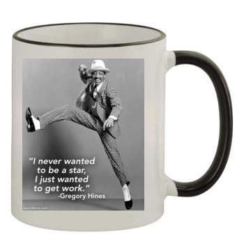 Gregory Hines 11oz Colored Rim & Handle Mug