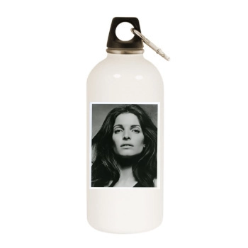 Stephanie Seymour White Water Bottle With Carabiner