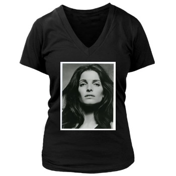 Stephanie Seymour Women's Deep V-Neck TShirt