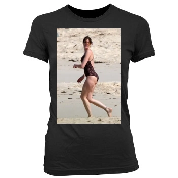 Stephanie Seymour Women's Junior Cut Crewneck T-Shirt