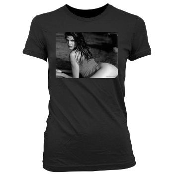 Stephanie Seymour Women's Junior Cut Crewneck T-Shirt