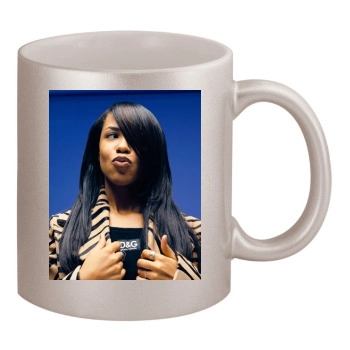 Aaliyah 11oz Metallic Silver Mug