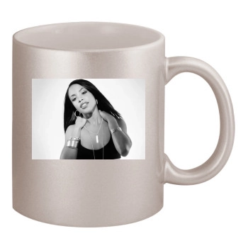 Aaliyah 11oz Metallic Silver Mug