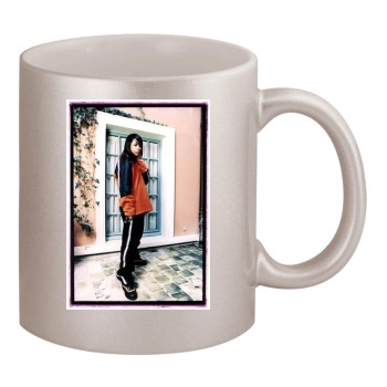 Aaliyah 11oz Metallic Silver Mug