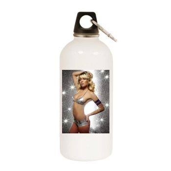 Abigail Clancy White Water Bottle With Carabiner