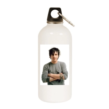 Adam Gontier White Water Bottle With Carabiner