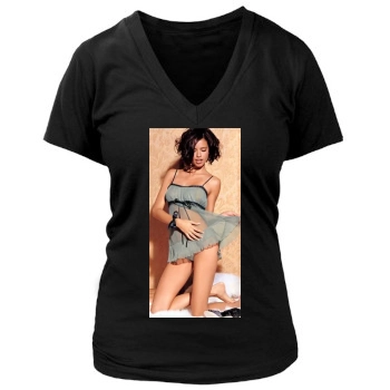 Adriana Lima Women's Deep V-Neck TShirt