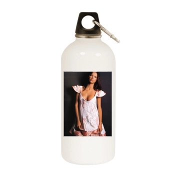 Adriana Lima White Water Bottle With Carabiner