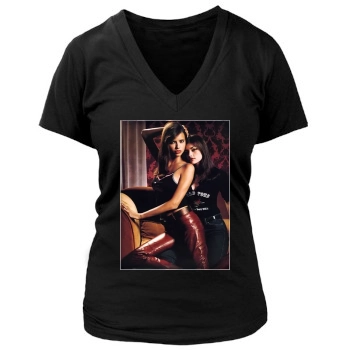 Adriana Lima Women's Deep V-Neck TShirt