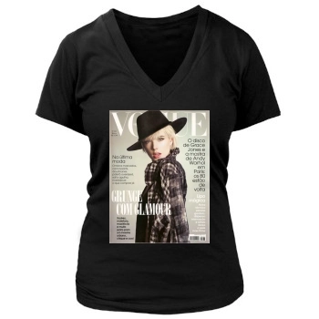 Agyness Deyn Women's Deep V-Neck TShirt