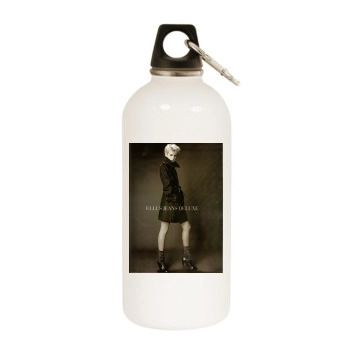 Agyness Deyn White Water Bottle With Carabiner