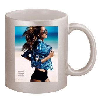 Alessandra Ambrosio 11oz Metallic Silver Mug