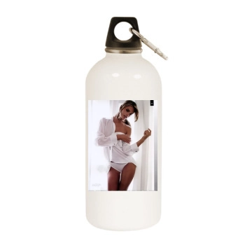 Alessandra Ambrosio White Water Bottle With Carabiner