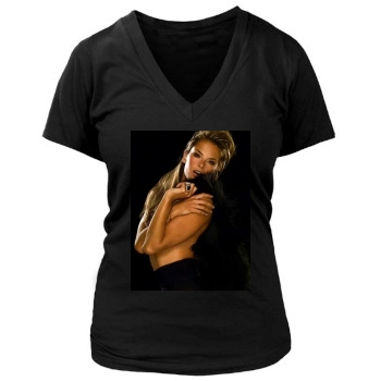 Alessandra Ambrosio Women's Deep V-Neck TShirt