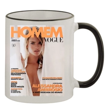 Alessandra Ambrosio 11oz Colored Rim & Handle Mug