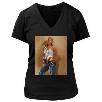 Ali Larter Women's Deep V-Neck TShirt