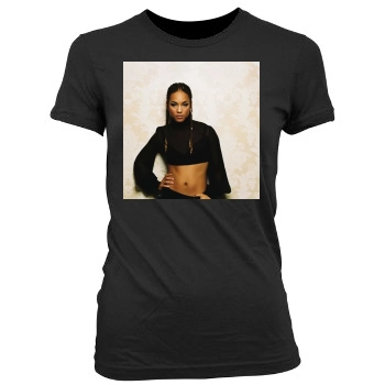 Alicia Keys Women's Junior Cut Crewneck T-Shirt