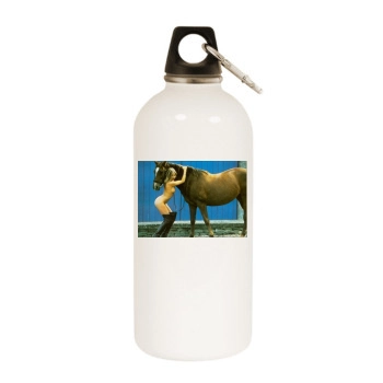 Fia Morrow White Water Bottle With Carabiner