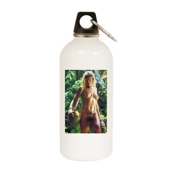 Fia Morrow White Water Bottle With Carabiner