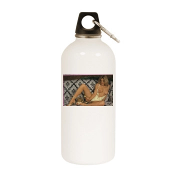 Fia Morrow White Water Bottle With Carabiner