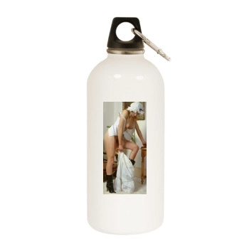 Fia Morrow White Water Bottle With Carabiner