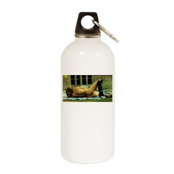 Fia Morrow White Water Bottle With Carabiner