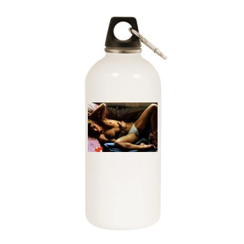 Fia Morrow White Water Bottle With Carabiner