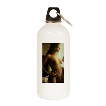 Fia Morrow White Water Bottle With Carabiner