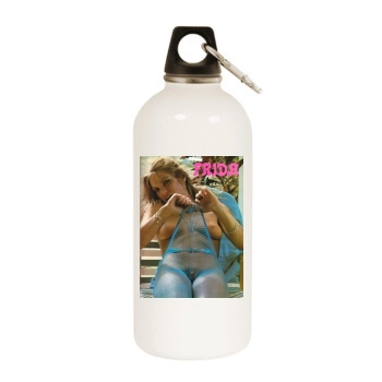 Fia Morrow White Water Bottle With Carabiner