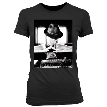 Alicia Keys Women's Junior Cut Crewneck T-Shirt