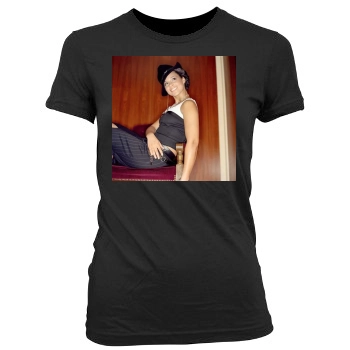 Alicia Keys Women's Junior Cut Crewneck T-Shirt