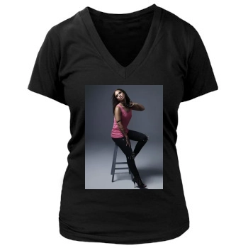 Alicia Keys Women's Deep V-Neck TShirt