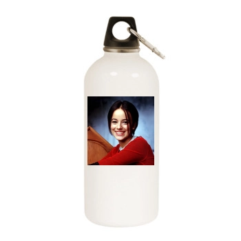 Alizee White Water Bottle With Carabiner