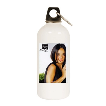 Alizee White Water Bottle With Carabiner