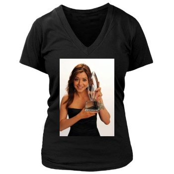 Alyson Hannigan Women's Deep V-Neck TShirt