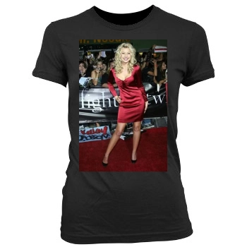 Alyson Michalka Women's Junior Cut Crewneck T-Shirt